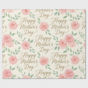 Moederdag Inpakpapier-Gelukkige Moederdag Inpakpap Cadeaupapier