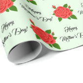 Moederdag Inpakpapier Rode Roos (Rol Hoek)