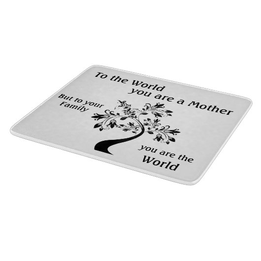 Moederdag Inspirerend moedercitaat Snijplank (Hoek)