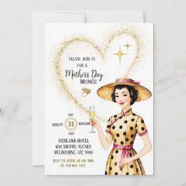 Moederdag Invitation - Aziatische dame met Pet Kaart