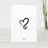 Moederdag Invitation - Dame met bruin Pet Bedankkaart (Achterkant)