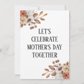 Moederdag Invitation - Dame met bruin Pet Kaart (Achterkant)