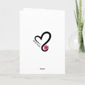 Moederdag Invitation - Dame met vlekkerige jurk Bedankkaart (Achterkant)