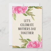 Moederdag Invitation - Lady Holding Champagnes Kaart (Achterkant)