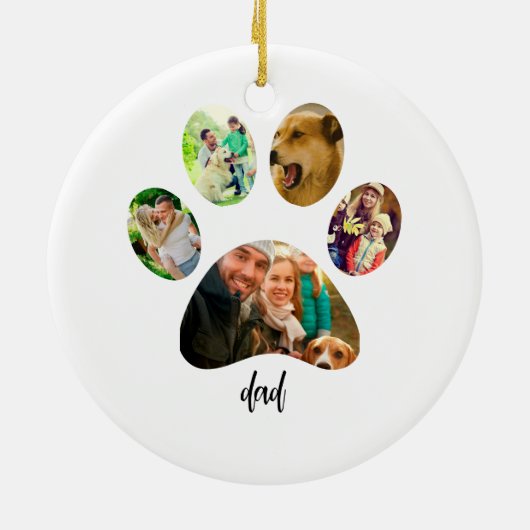 Moederdag is geen vadersdag, maar: Hond Vader | 5 Keramisch Ornament (Achterkant)