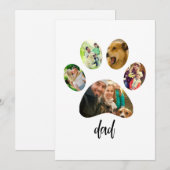 Moederdag is geen vadersdag, maar Vaderdag Hond Pa Feestdagenkaart (Voorkant / Achterkant)