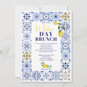 Moederdag Italiaanse blauwe tegels waterverf Kaart (Voorkant)