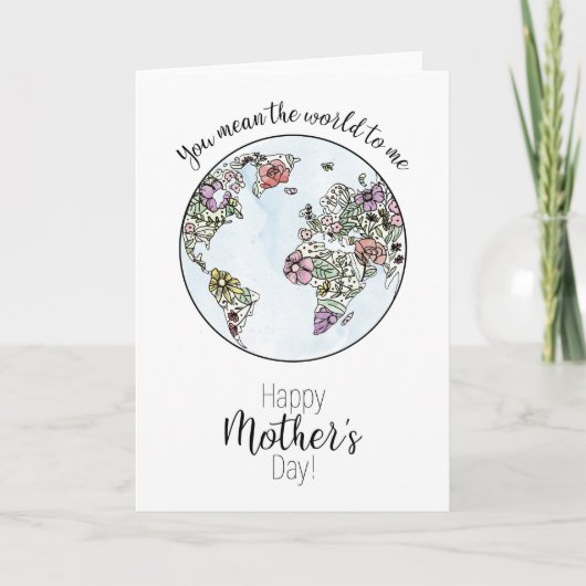 Moederdag je bedoelt de wereld voor mij Kaart (Voorkant)
