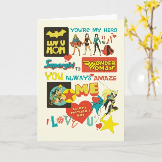 Moederdag| Jij bent mijn Hero Kaart (Gele Bloem)