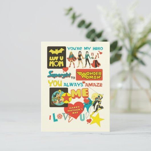 Moederdag | Jij bent mijn Hero Uitnodiging Briefkaart (Staand voorkant)