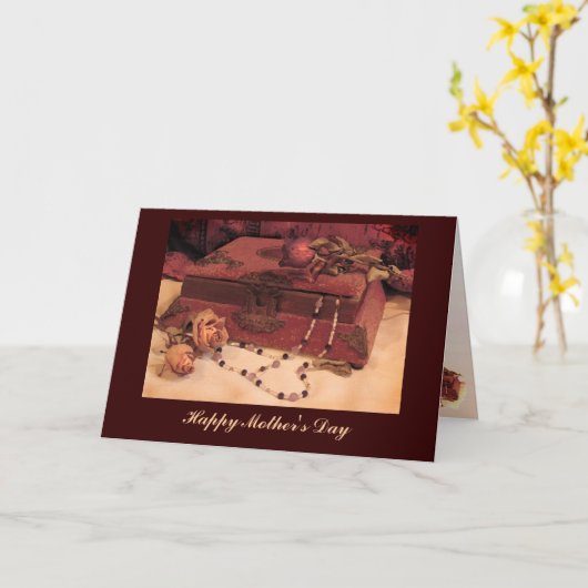 Moederdag juwelen box kaart (Gele Bloem)