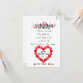 Moederdag Kaart (Voorkant / Achterkant in situ)