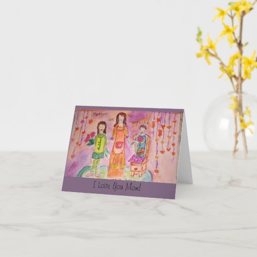 Moederdag Kaart (Gele Bloem)