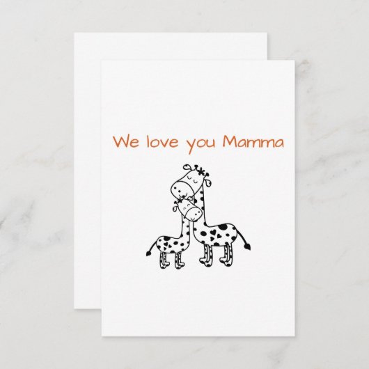 Moederdag kaart (Voorkant / Achterkant)