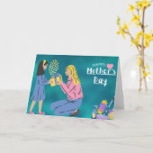 Moederdag kaart (Gele Bloem)