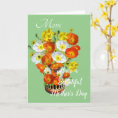 Moederdag kaart (Gele Bloem)