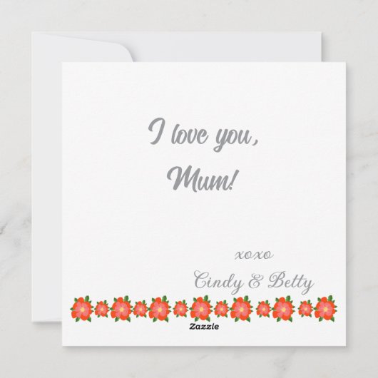 Moederdag kaart (Achterkant)