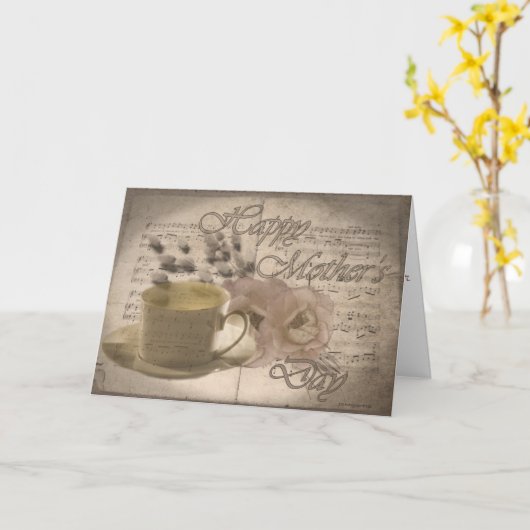 Moederdag kaart (Gele Bloem)