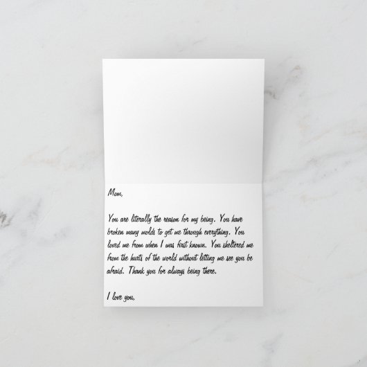 Moederdag kaart (Binnen)