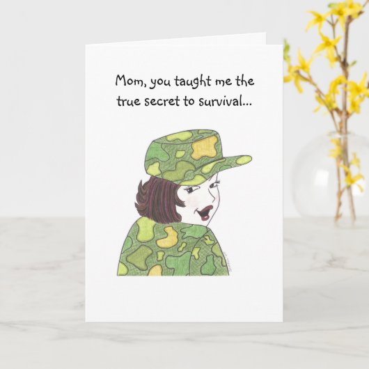 Moederdag Kaart (Gele Bloem)