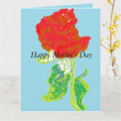 Moederdag kaart (Gele Bloem)