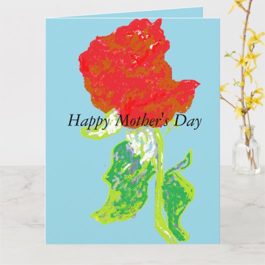 Moederdag kaart (Gele Bloem)