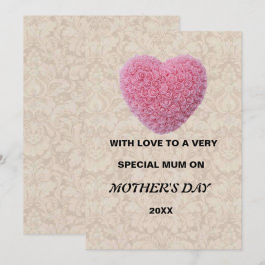 Moederdag kaart (Voorkant / Achterkant)