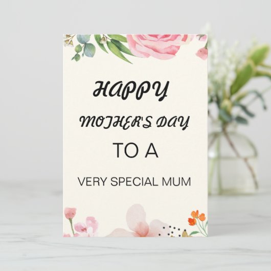 Moederdag kaart (Staand voorkant)