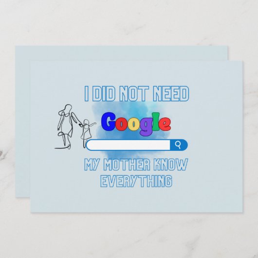 Moederdag Kaart (Voorkant / Achterkant)