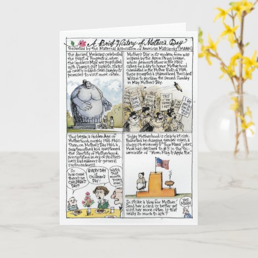 Moederdag kaart (Gele Bloem)