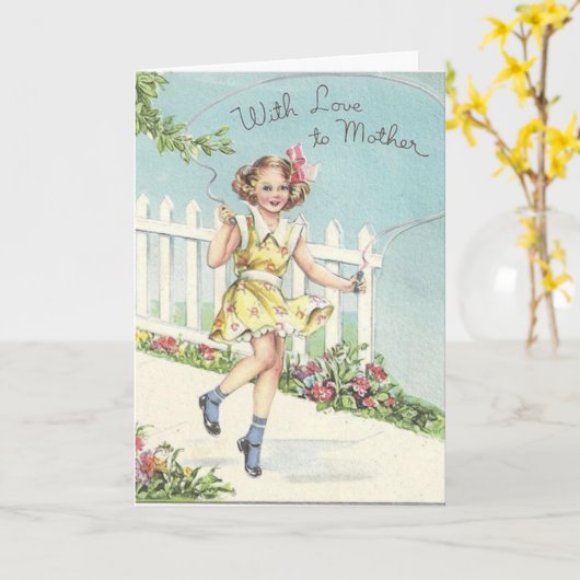  Moederdag Kaart (Gele Bloem)