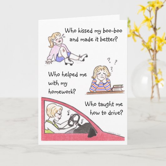 Moederdag Kaart (Gele Bloem)