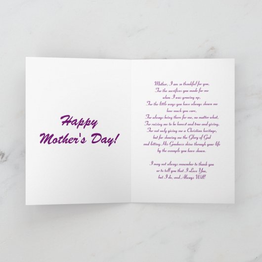 Moederdag Kaart (Binnen)