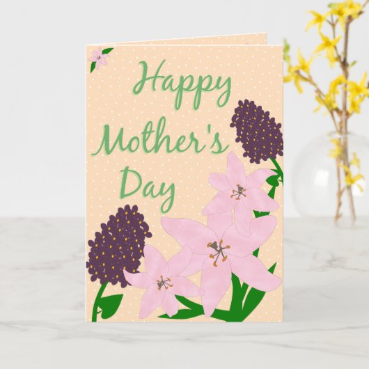 Moederdag Kaart (Gele Bloem)