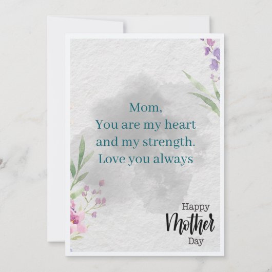 Moederdag Kaart (Achterkant)