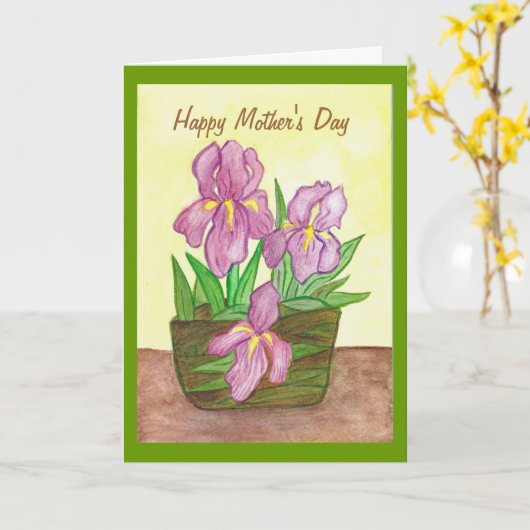 Moederdag kaart (Gele Bloem)