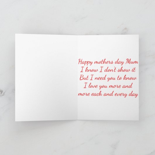 Moederdag kaart (Binnen)