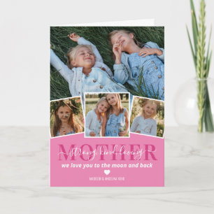 Moederdag Kaart   4 Foto familie mam