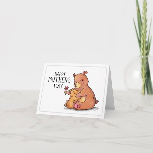 Moederdag Kaart aanpassen - Beren handschoenen (Voorkant)