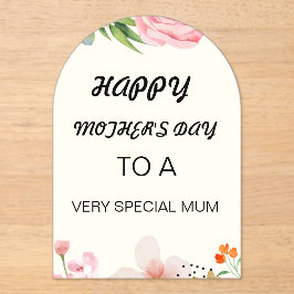 Moederdag kaart acryl uitnodigingen