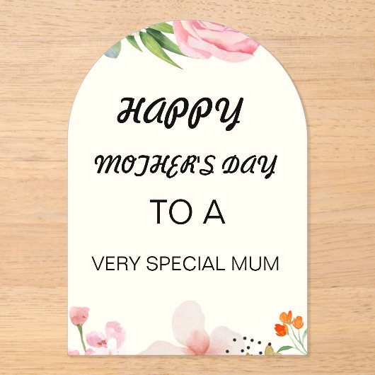 Moederdag kaart acryl uitnodigingen (Voorkant)