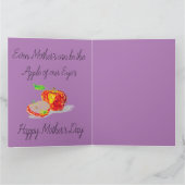 Moederdag Kaart / Apple van mijn oog (Binnen)