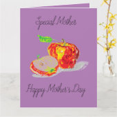 Moederdag Kaart / Apple van mijn oog (Gele Bloem)