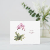 Moederdag kaart aquarel orchidee bloem elegant (Staand voorkant)