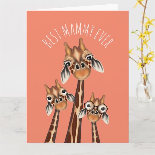 Moederdag Kaart - BESTE MAMMY OOIT (Gele Bloem)