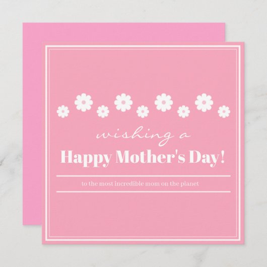 Moederdag Kaart, beste moeder ooit (Voorkant / Achterkant)