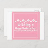 Moederdag kaart, beste moeder ooit briefkaart (Voorkant / Achterkant)