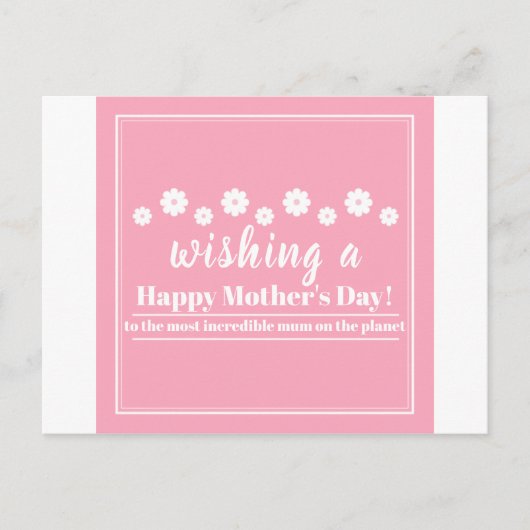 Moederdag kaart, beste moeder ooit briefkaart (Voorkant)