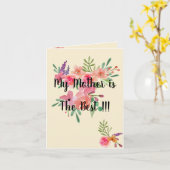 Moederdag Kaart, beste quote ooit! Kaart (Gele Bloem)