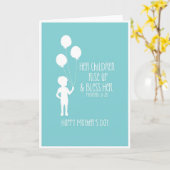 Moederdag Kaart Bijbelvers Boy Silhouette (Gele Bloem)